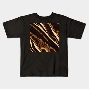 Stylized Big Cat Fur - Printed Faux Hide #14 Kids T-Shirt